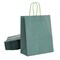 25-Pack Dark Green Gift Bags with Handles, 8x4x10-Inch Paper Goodie Bags for Party Favors and Treats, Birthday Party Supplies